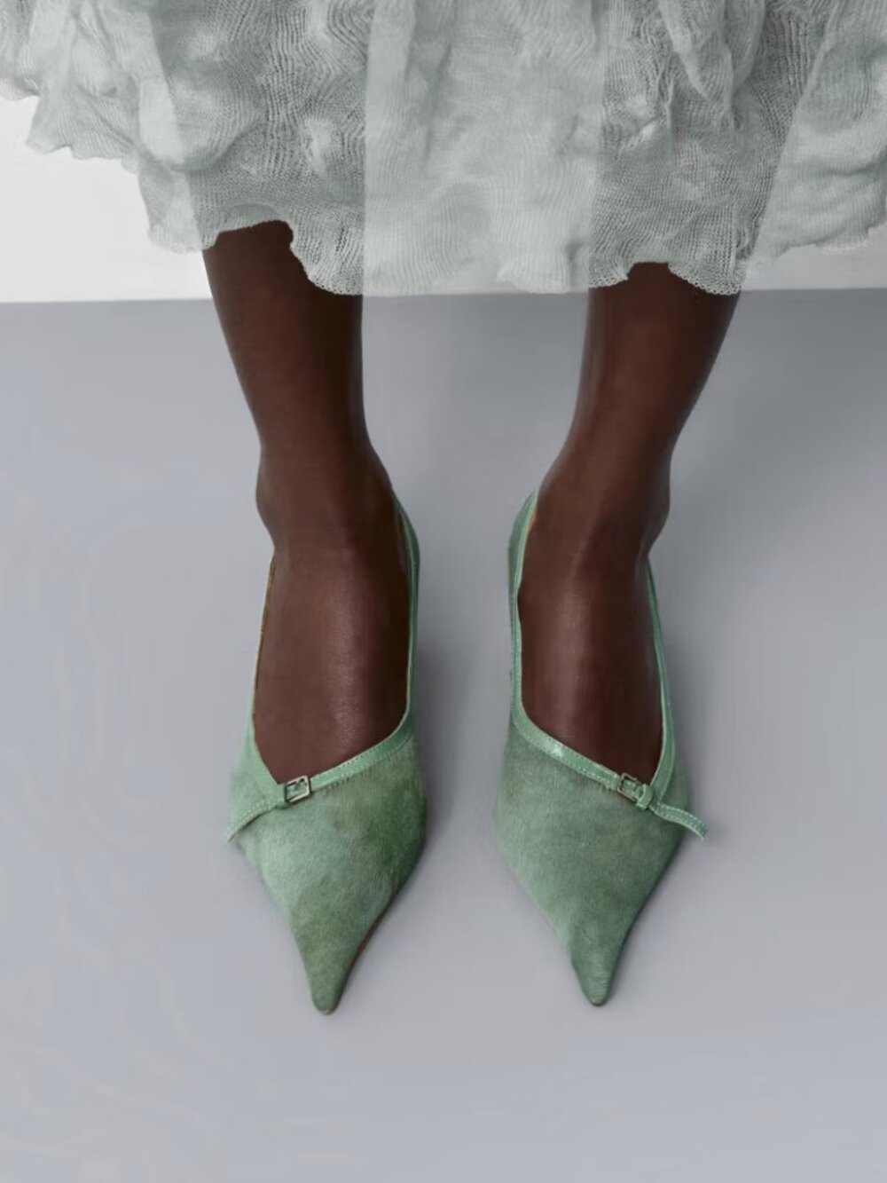 Miista Aquamarine Ponyhair Leather Puqhy Courts - Picture 2 of 15